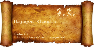 Hajagos Klaudia névjegykártya