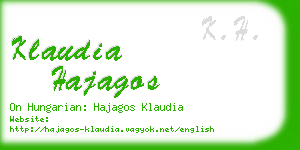 klaudia hajagos business card